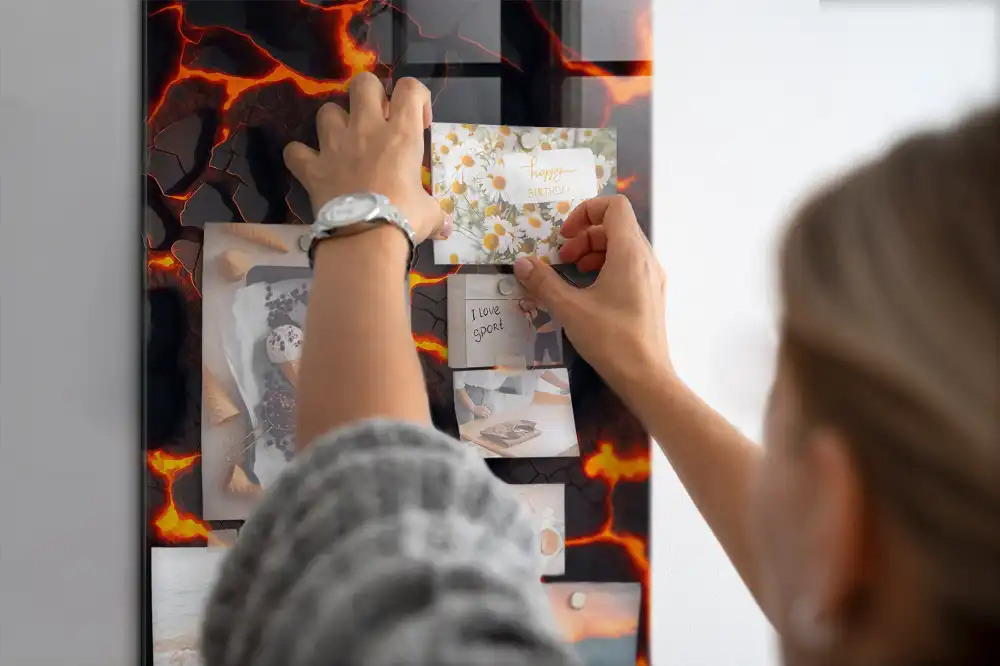 Tableau magnétique décoratif lave volcanique