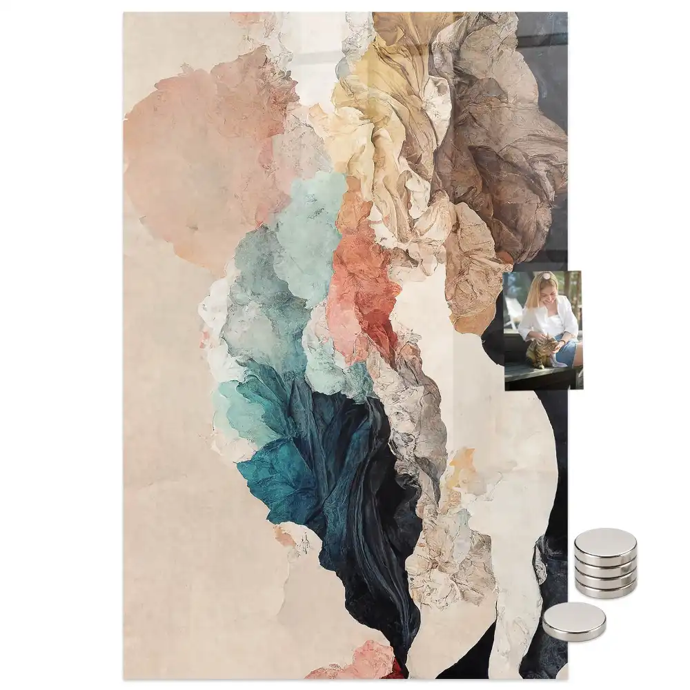 Tableau magnétique mural à motifs de taches colorées