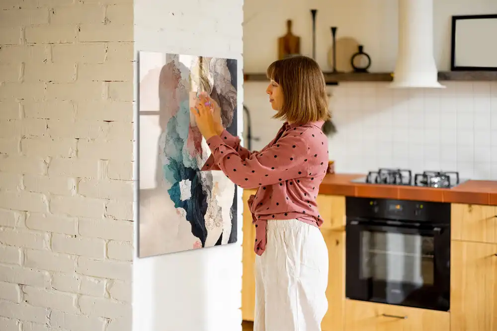 Tableau magnétique mural à motifs de taches colorées