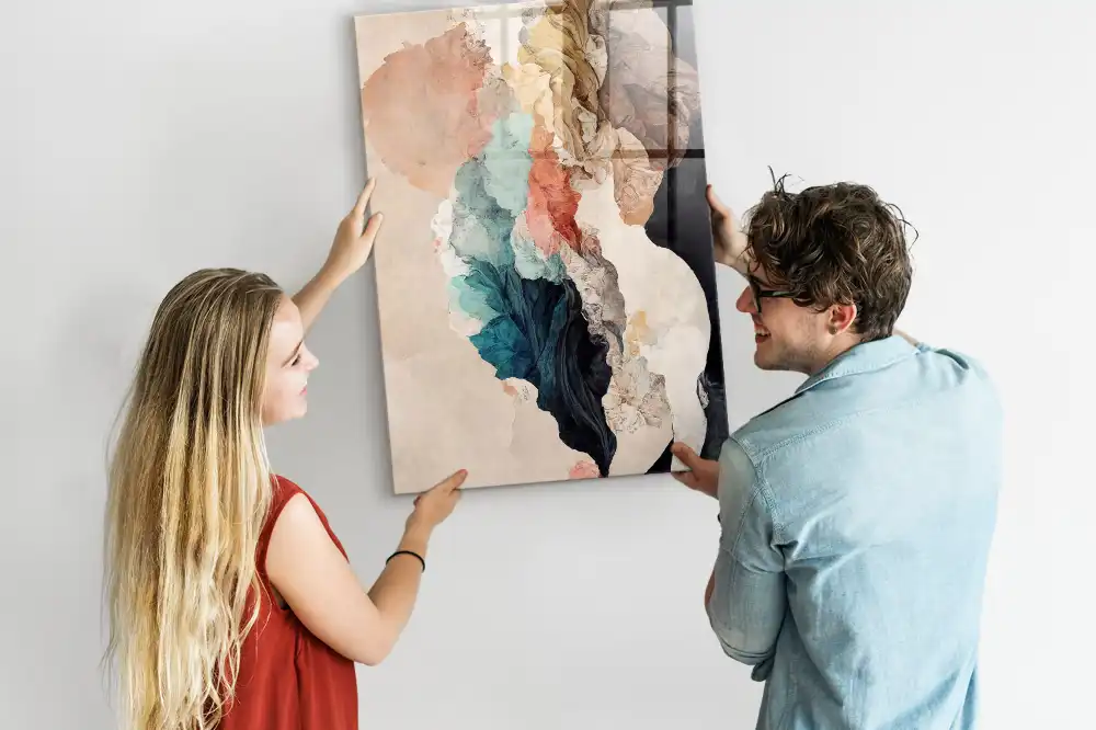 Tableau magnétique mural à motifs de taches colorées