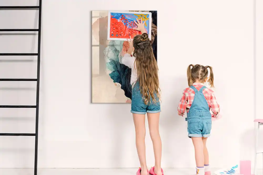 Tableau magnétique mural à motifs de taches colorées