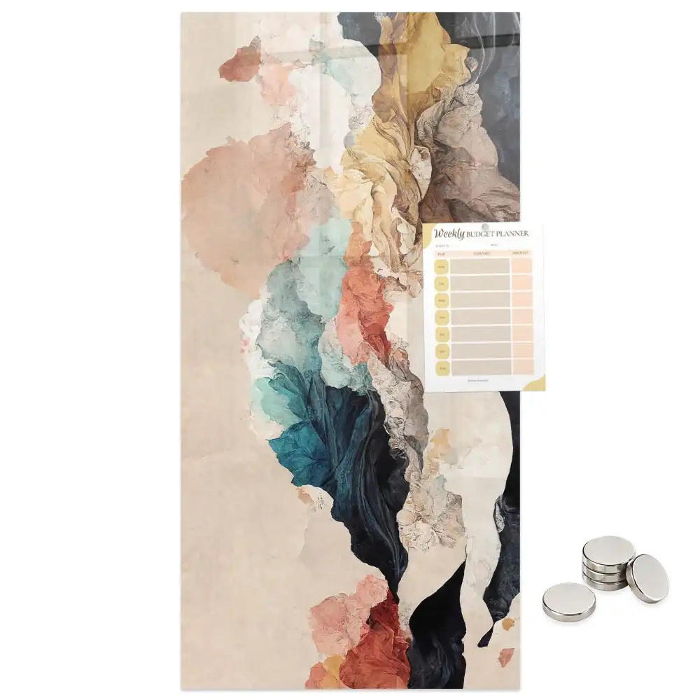 Tableau magnétique mural à motifs de taches colorées
