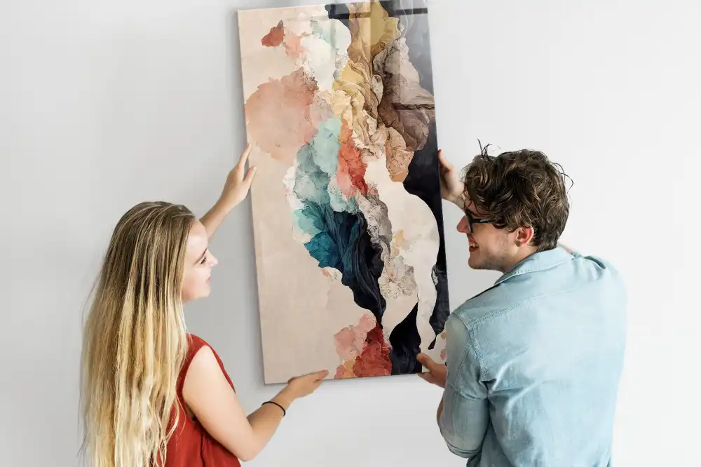 Tableau magnétique mural à motifs de taches colorées