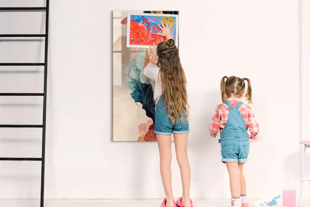 Tableau magnétique mural à motifs de taches colorées