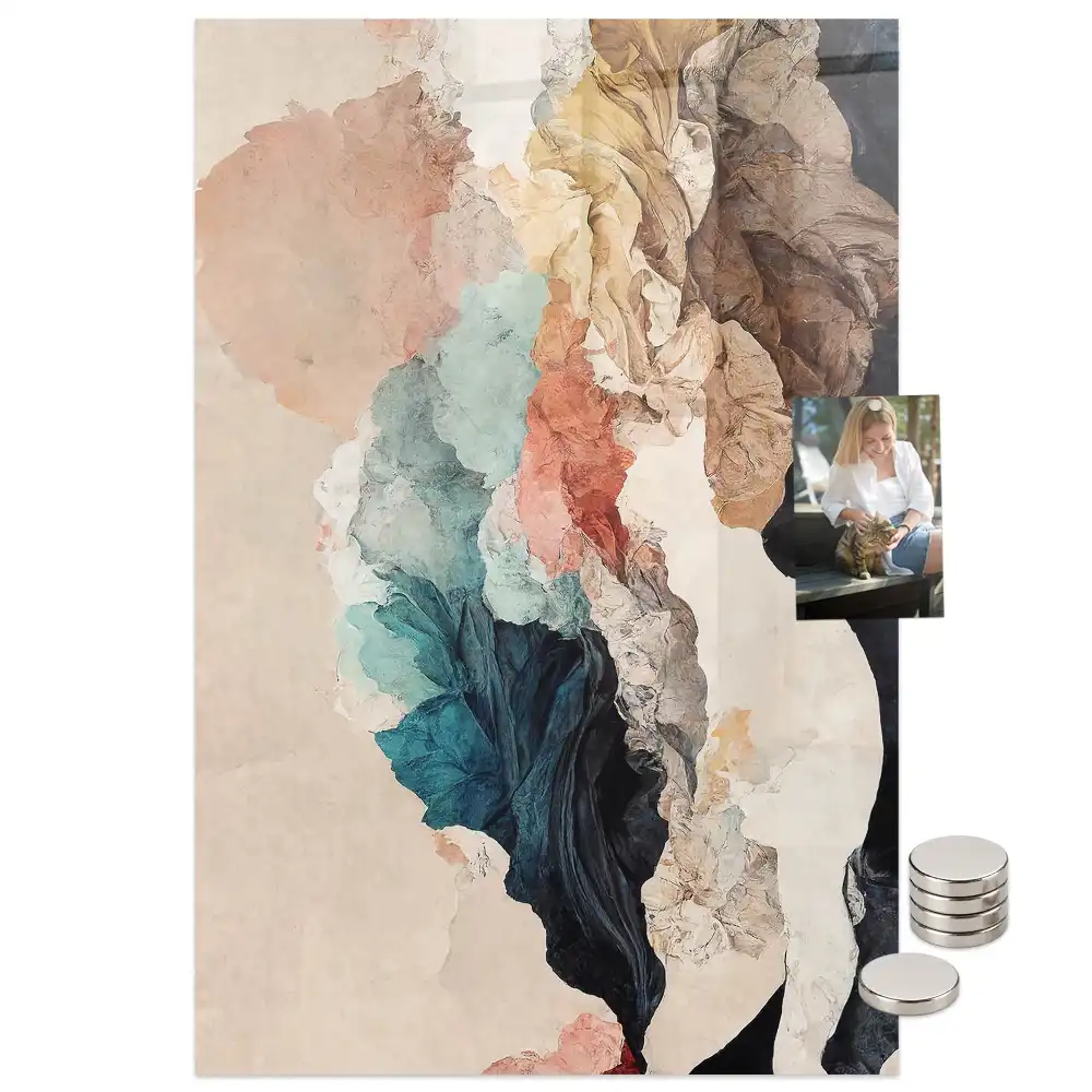 Tableau magnétique mural à motifs de taches colorées