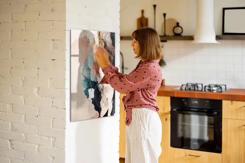 Tableau magnétique mural à motifs de taches colorées
