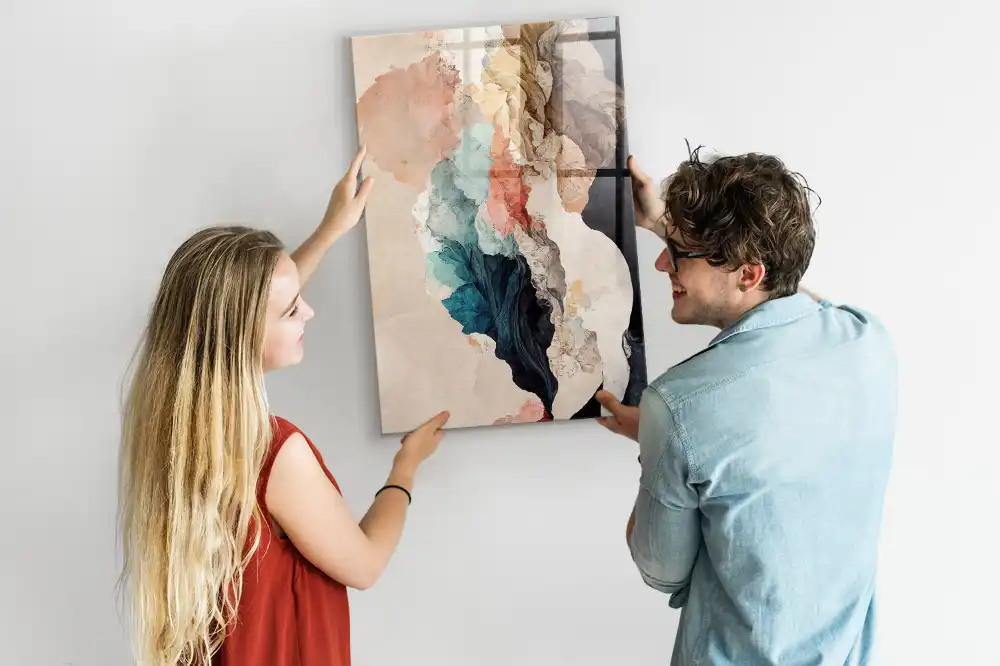 Tableau magnétique mural à motifs de taches colorées