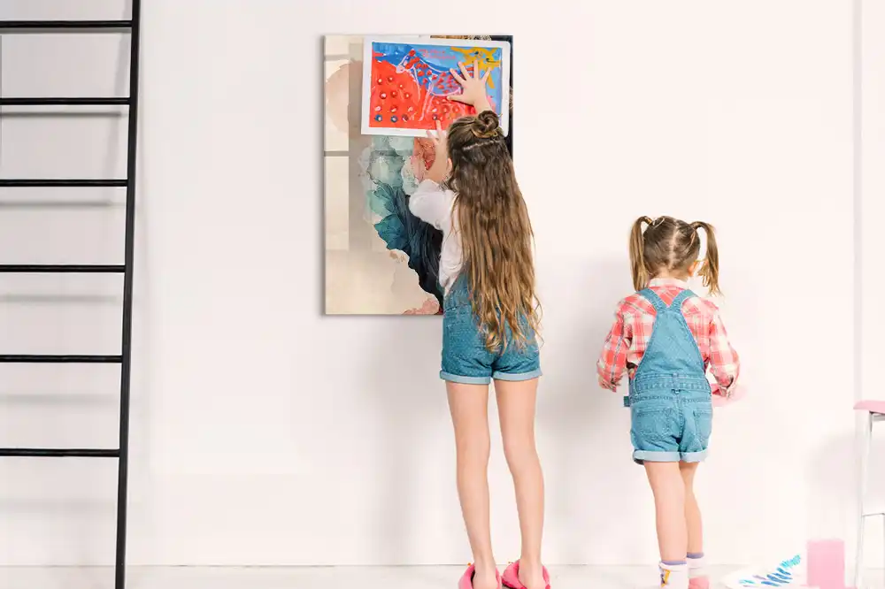 Tableau magnétique mural à motifs de taches colorées