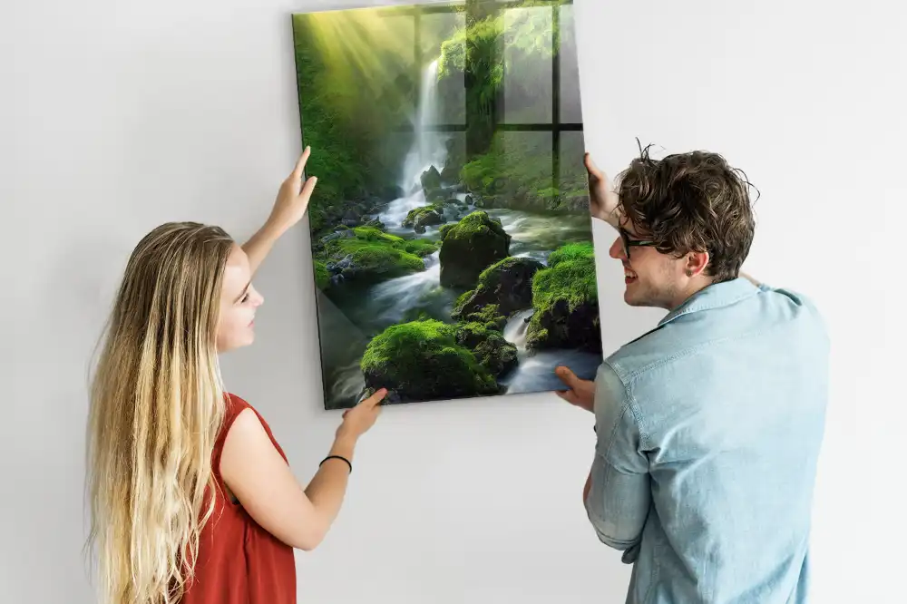 Tableau magnétique cascade rocheuse