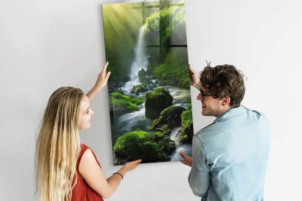 Tableau magnétique cascade rocheuse
