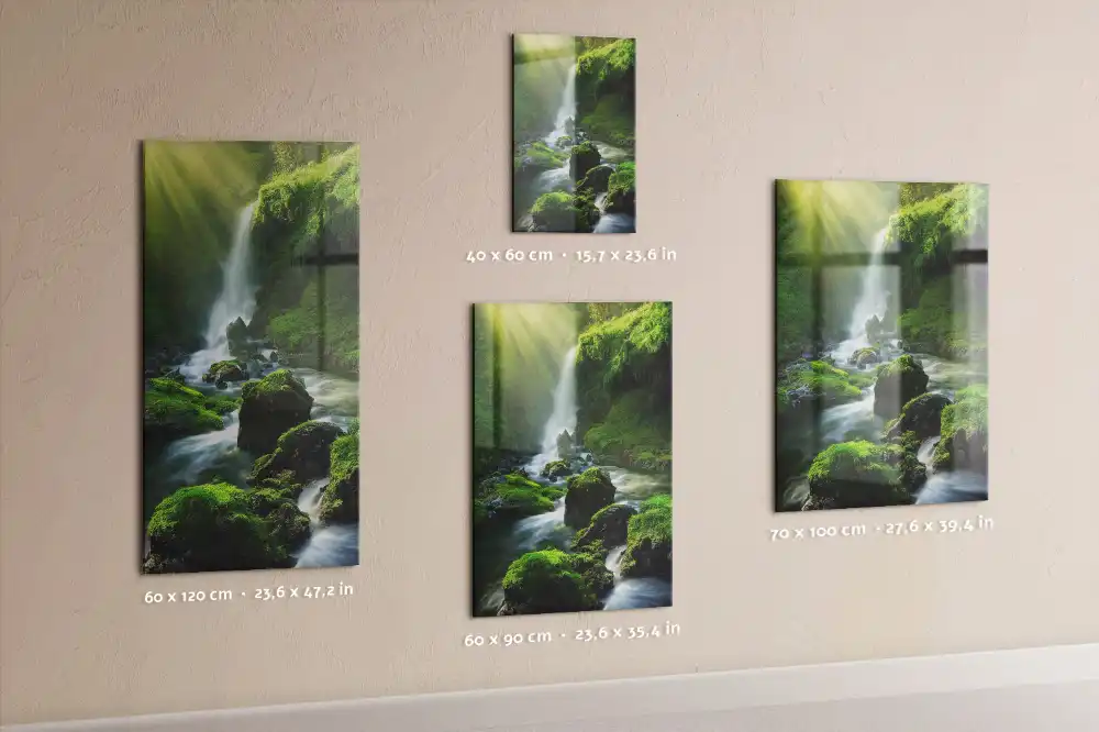 Tableau magnétique cascade rocheuse