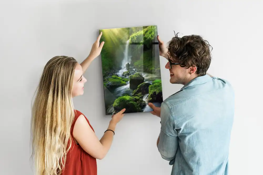 Tableau magnétique cascade rocheuse