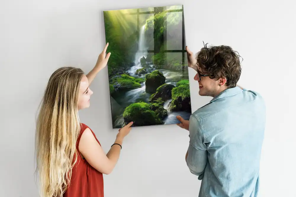 Tableau magnétique cascade rocheuse