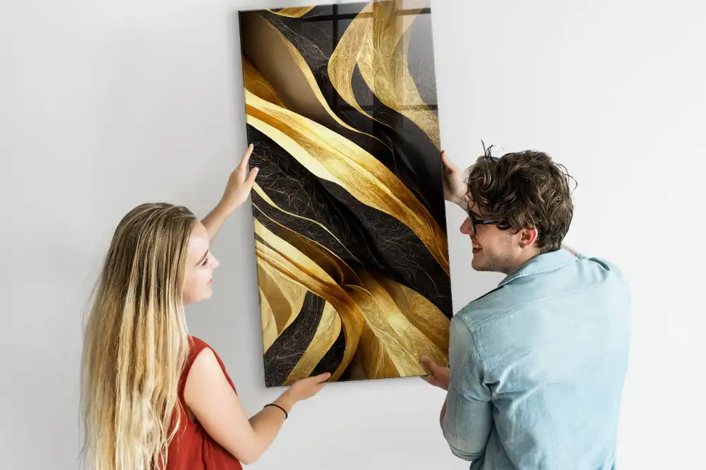 Tableau magnétique à lignes abstraites