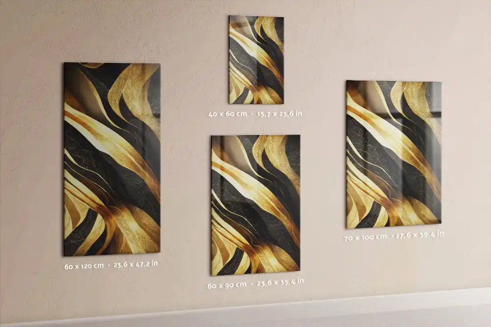 Tableau magnétique à lignes abstraites