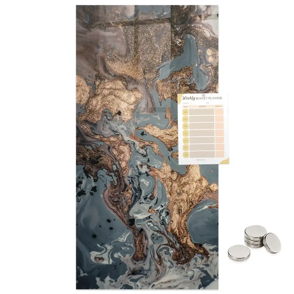 Tableau magnétique effet marbre artistique