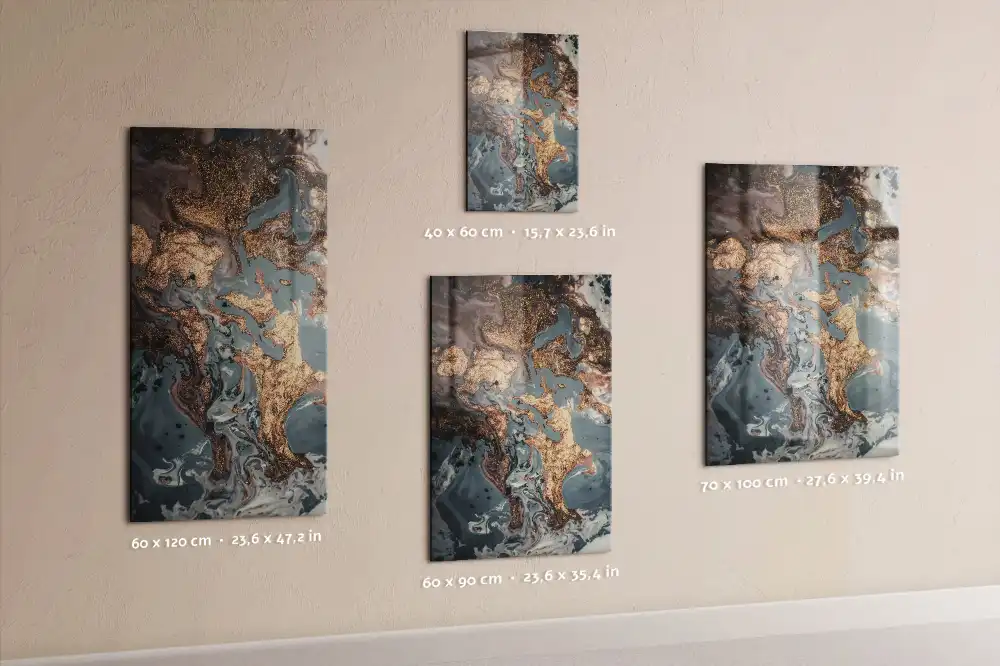 Tableau magnétique effet marbre artistique