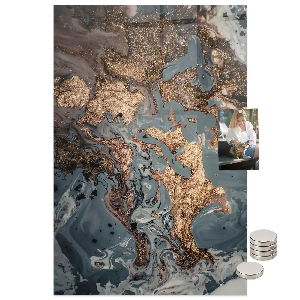 Tableau magnétique effet marbre artistique