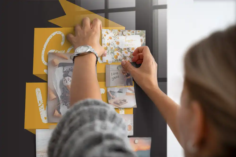 Tableau magnétique avec citation inspirante