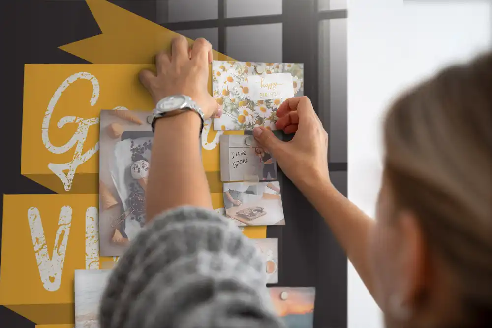 Tableau magnétique avec citation inspirante