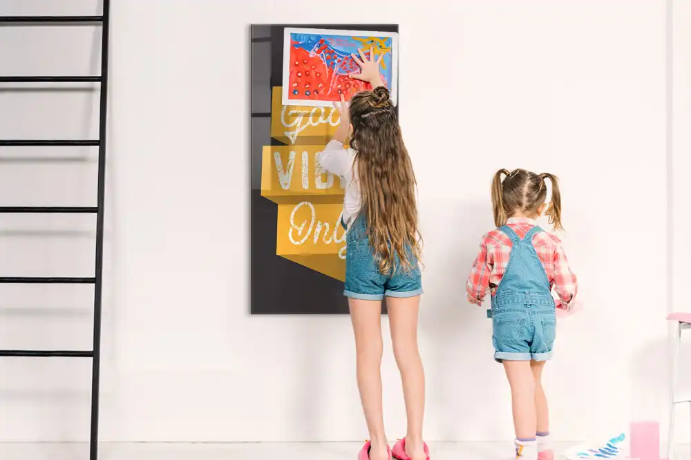 Tableau magnétique avec citation inspirante