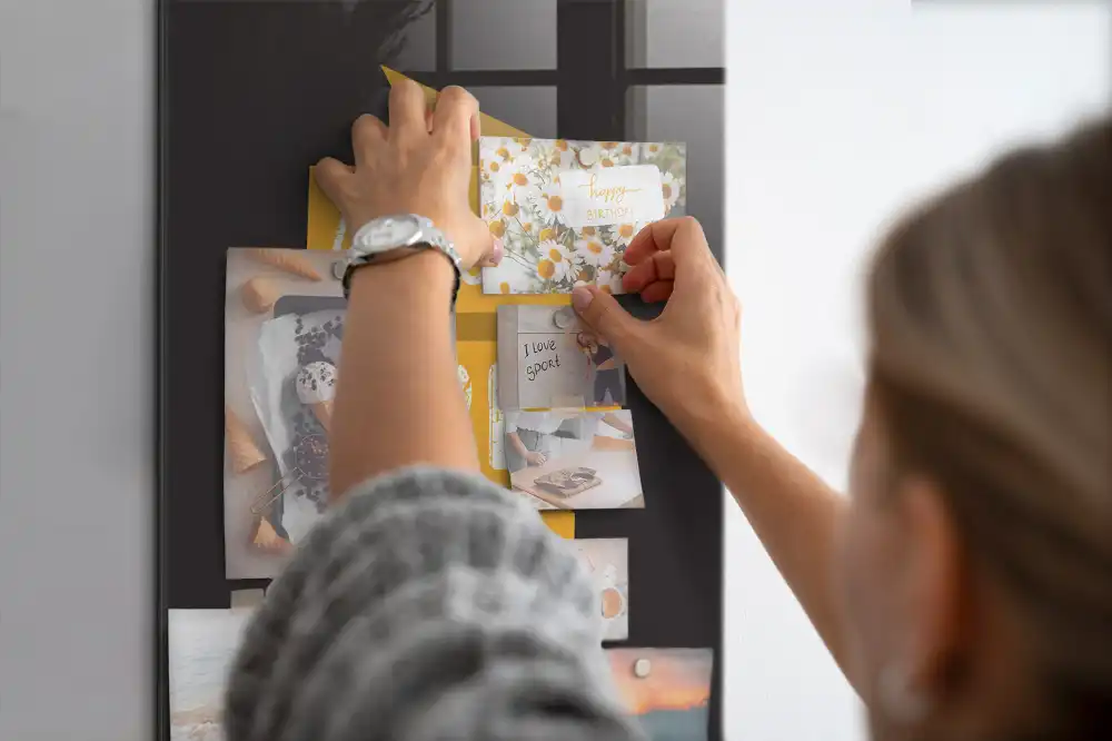 Tableau magnétique avec citation inspirante