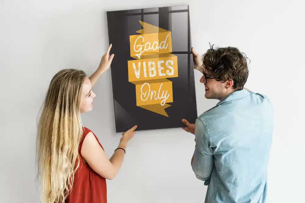 Tableau magnétique avec citation inspirante