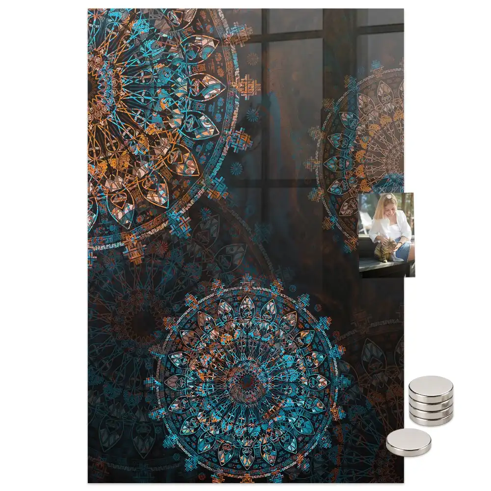 Tableau magnétique mural décoratif motif mandala