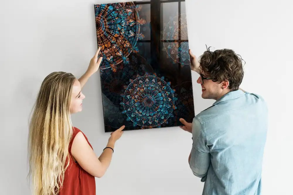 Tableau magnétique mural décoratif motif mandala