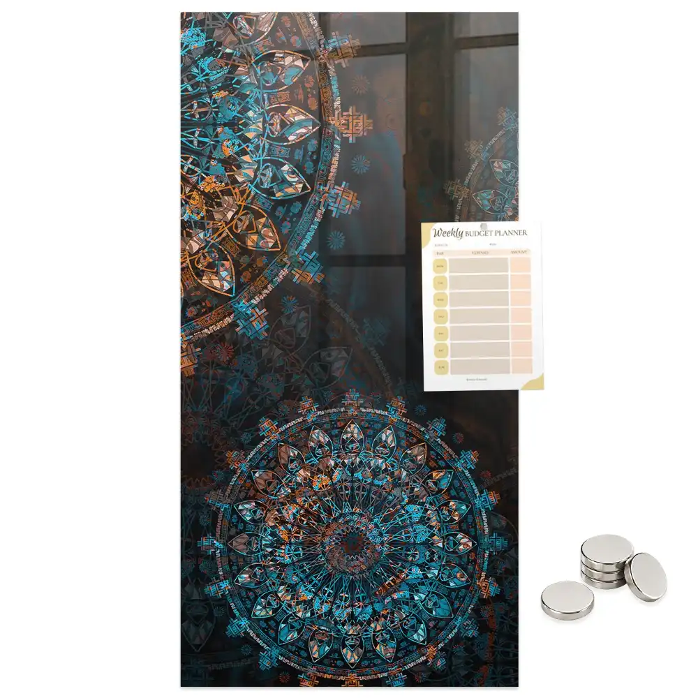 Tableau magnétique mural décoratif motif mandala