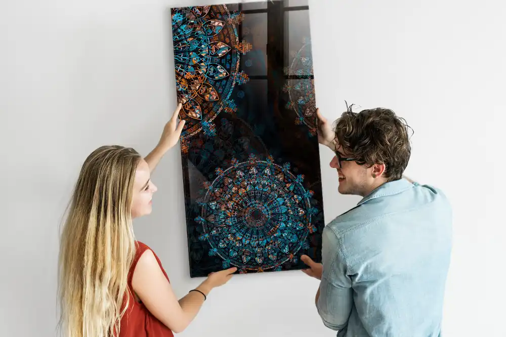 Tableau magnétique mural décoratif motif mandala