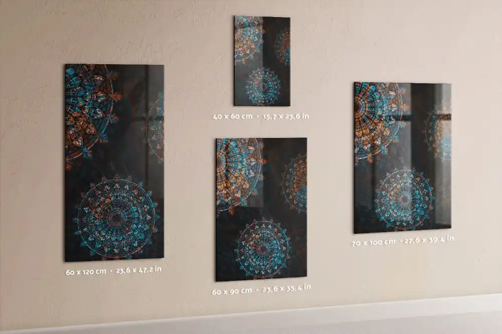 Tableau magnétique mural décoratif motif mandala