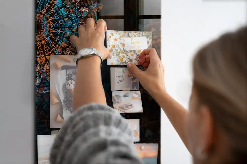 Tableau magnétique mural décoratif motif mandala