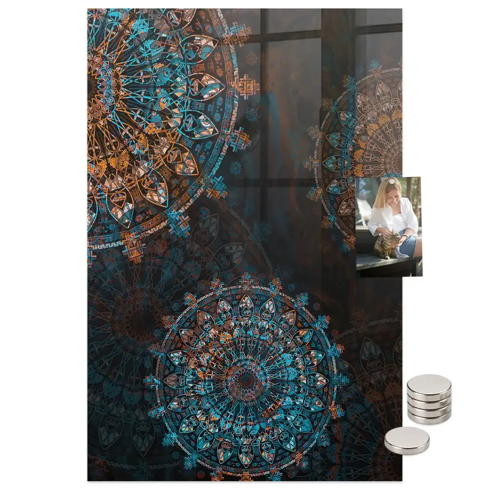 Tableau magnétique mural décoratif motif mandala