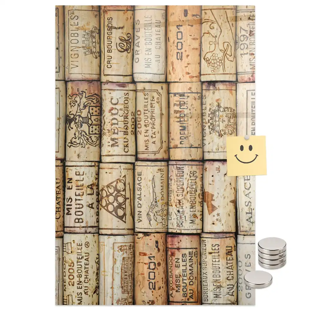 Tableau aimanté pour bouchons de vin