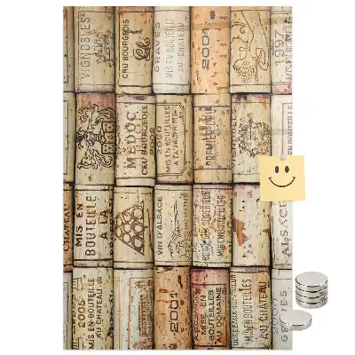 Tableau aimanté pour bouchons de vin