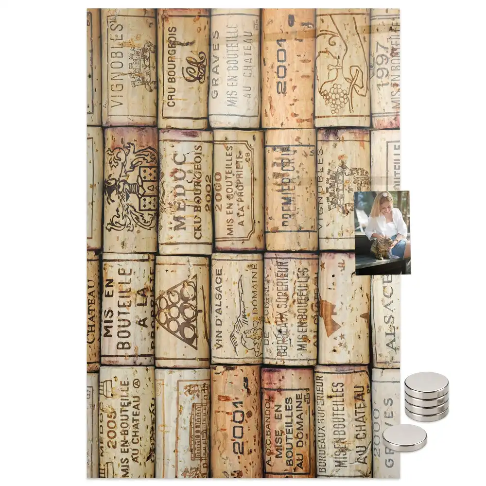 Tableau aimanté pour bouchons de vin