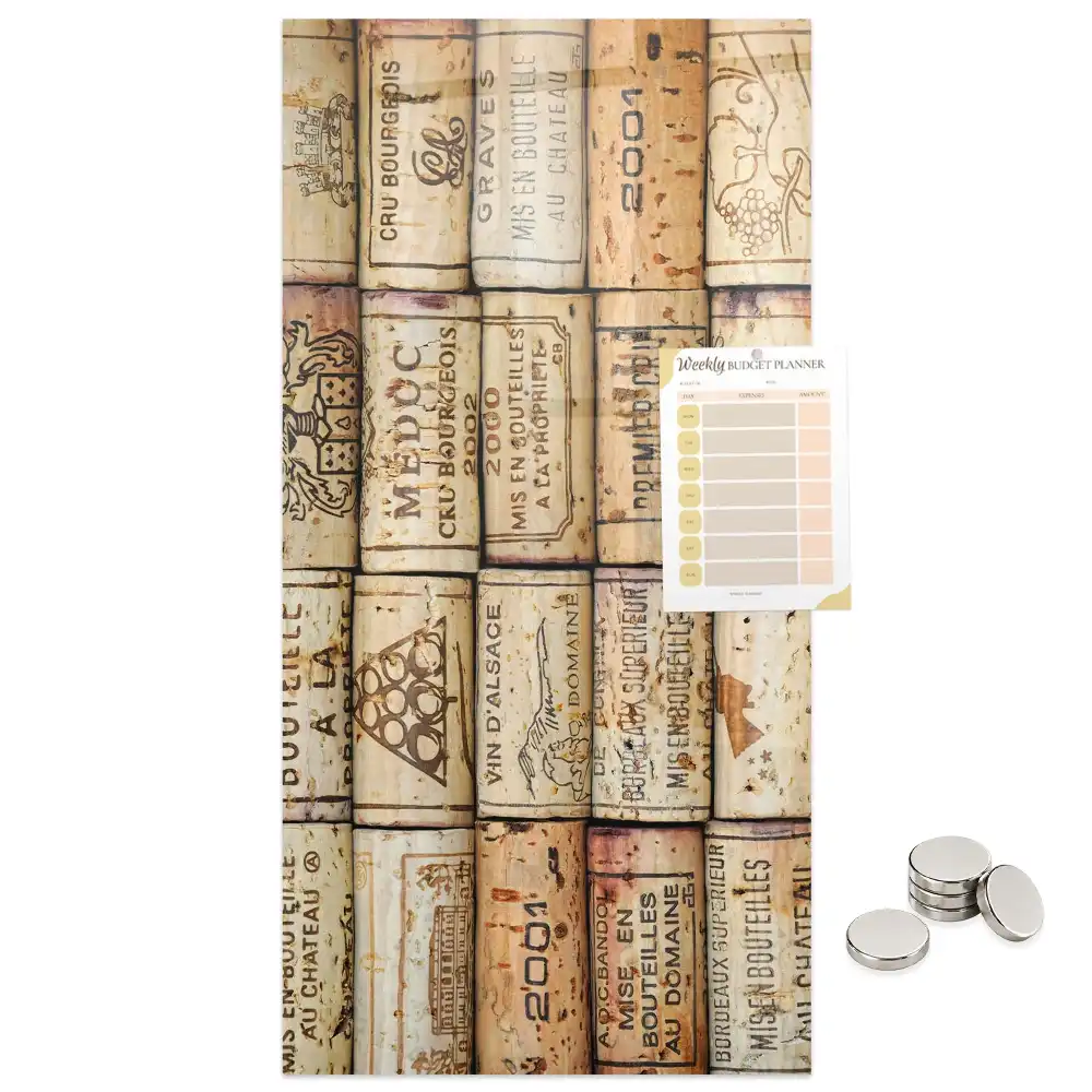 Tableau aimanté pour bouchons de vin