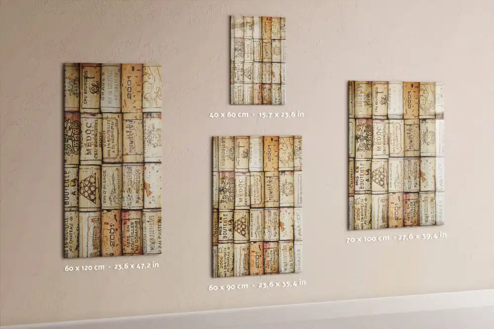 Tableau aimanté pour bouchons de vin