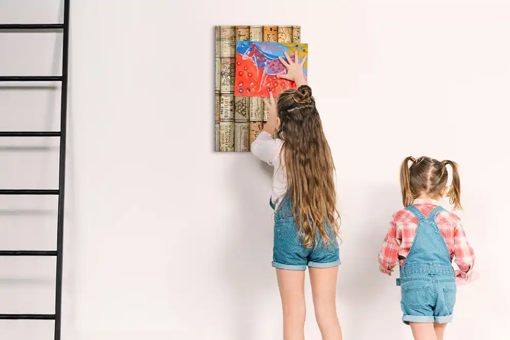 Tableau aimanté pour bouchons de vin