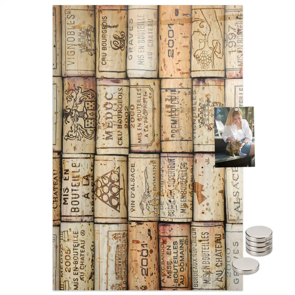 Tableau aimanté pour bouchons de vin