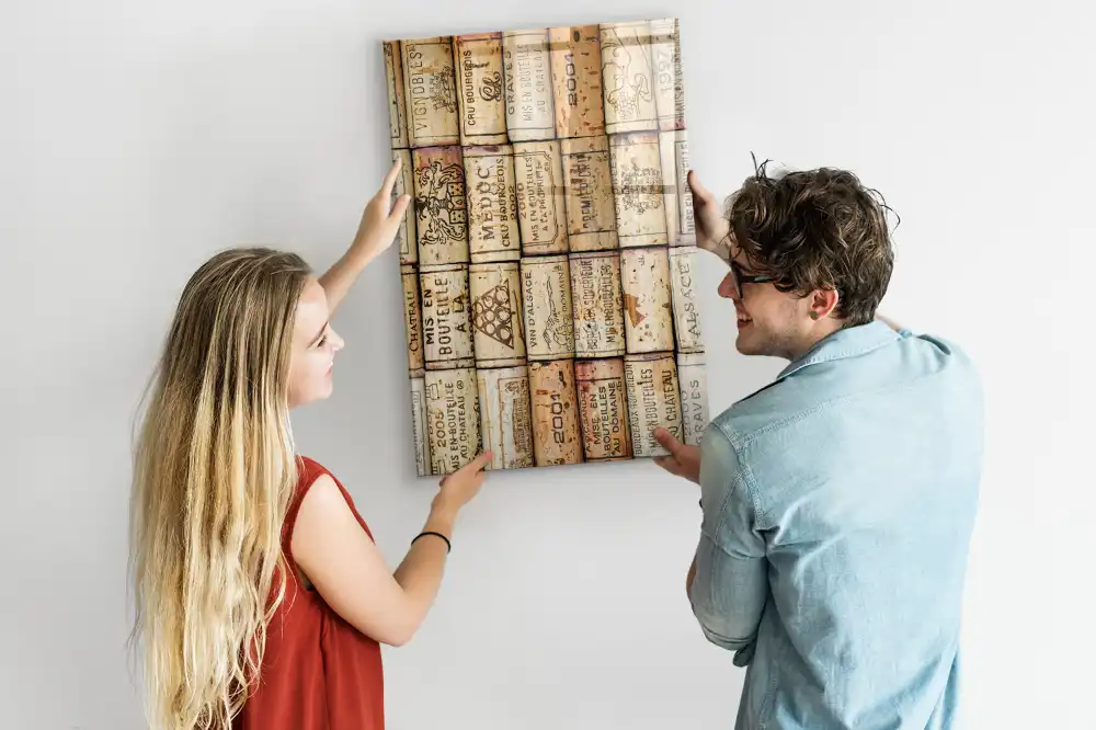 Tableau aimanté pour bouchons de vin