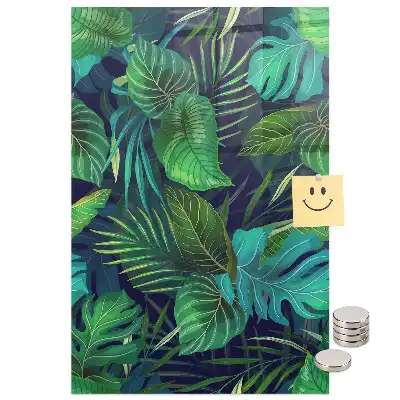 Tableau aimanté à motif de grandes feuilles exotiques