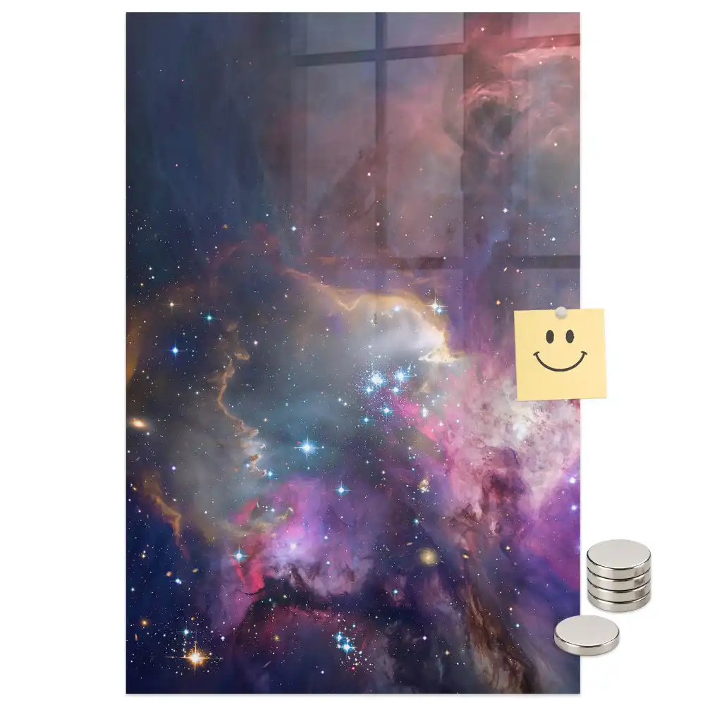 Tableau magnétique motif galaxie et espace