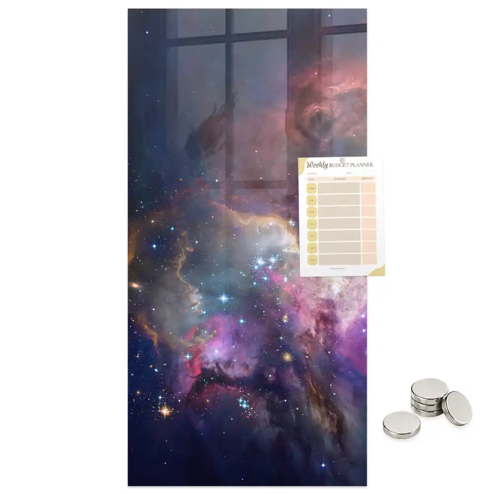 Tableau magnétique motif galaxie et espace