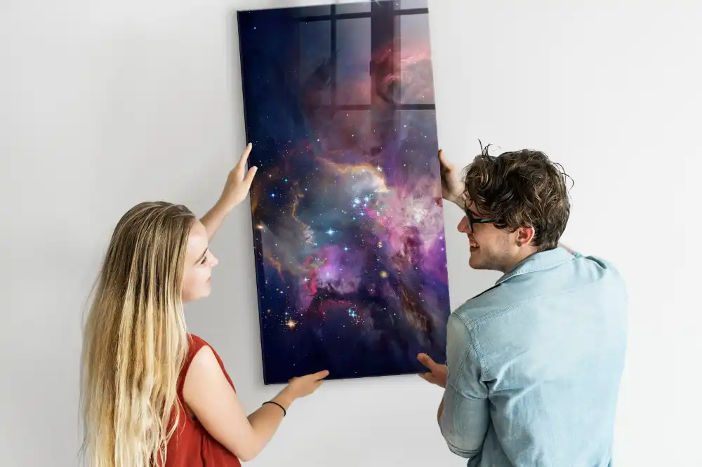 Tableau magnétique motif galaxie et espace