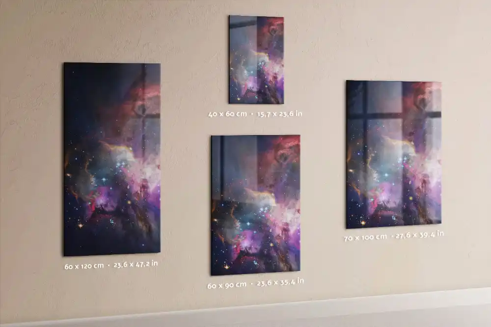 Tableau magnétique motif galaxie et espace