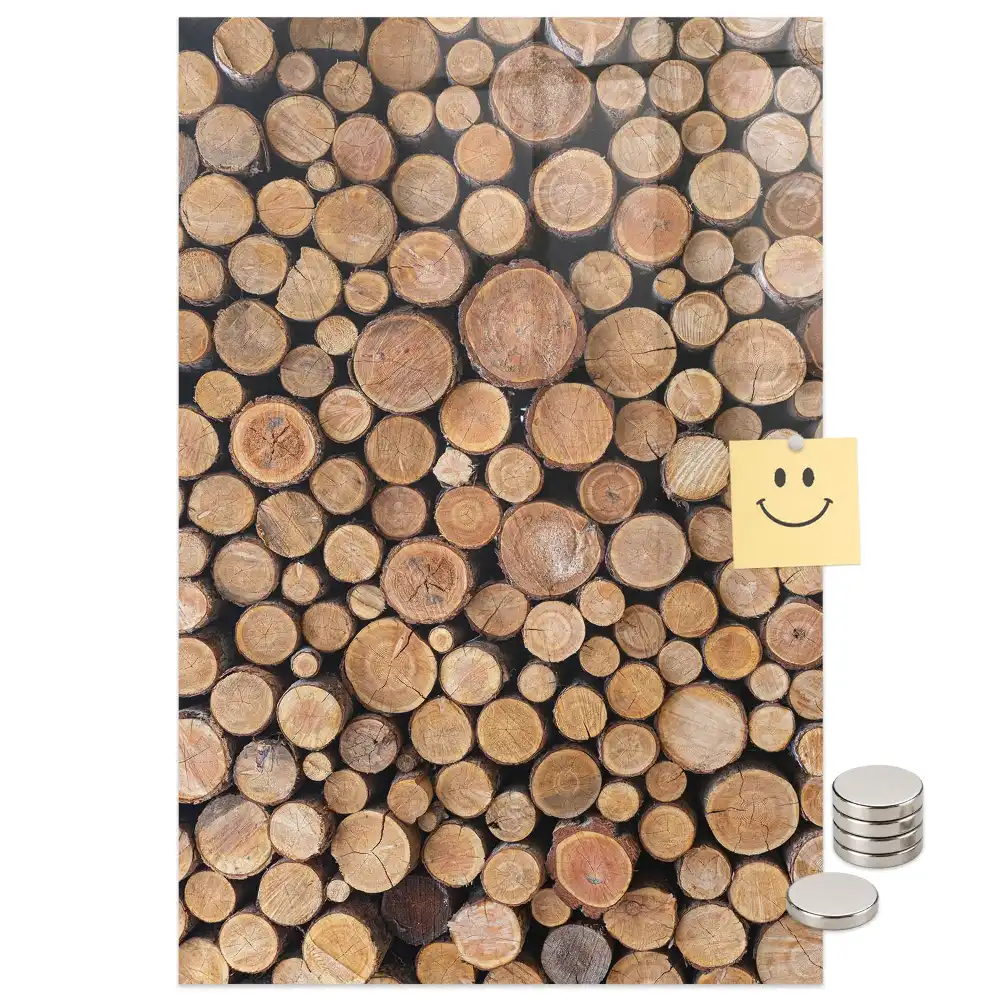 Tableau magnétique décoratif motif souches d'arbres