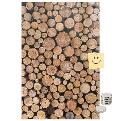 Tableau magnétique décoratif motif souches d'arbres