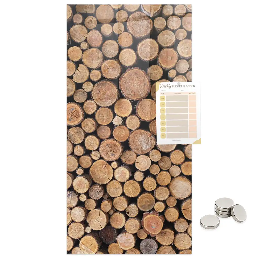 Tableau magnétique décoratif motif souches d'arbres